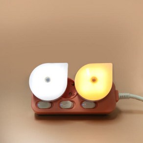 룸인커머스 LED 콘센트형 퐁퐁 취침등 수면무드등 인테리어등 광센서 모션센서, 광센서(주광색)