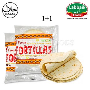 Fesh2Go Totillas (Roti) 8 inch (12pcs) (1+1) 또띠아 8인치, 576g, 2개