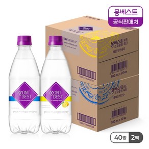 몽베스트 탄산수 플레인+레몬 500mLx40병