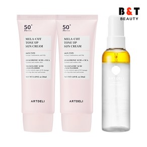 아트델리 멜라컷 톤업 선크림 50ml x2 + 세라믹 미스트 세럼 100ml, 단품, 단품, 1개