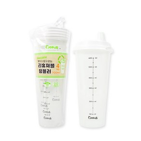 리유저블 텀블러(700ml 4개입) 눈금인쇄 냉온가능 텀블러 음료컵 재사용텀블러 빨대가 필요없는컵, 단품, 단품, 4개