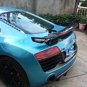 리얼 카본 리어윙 트렁크 립 스포일러 아우디 R8 V8 V10 쿠페 2008-2015 스포츠 GT 스포일러 리얼 카본 파이버, Sticke