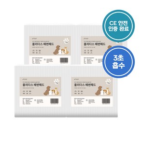 [플리다스] 강아지 배변패드 프리미엄 대형 72g(30매x4개)