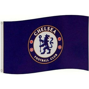 Chelsea FC Flag CC - Appox. 3' x 5' Lage Team Cest 첼시 FC 플래그 CC - 약. 3' x 5' 대형 팀 문장, 1개, Blue