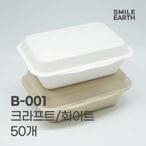 펄프용기 B-001 크라프트 화이트 50개