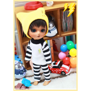 #포켓 16cm 옷( 번개 3종세트 )[마구샵]#구체관절인형#bjd#인형옷#유딩이#도리스돌#포켓돌, 1개