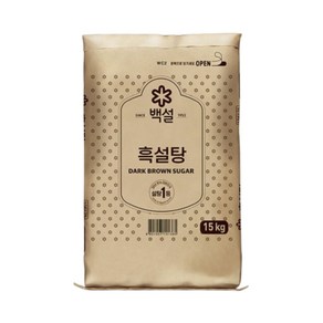 CJ제일제당 백설 흑설탕 15kg 대용량 업소용, 1개