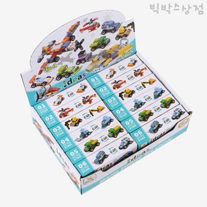 ideas 1500 블럭놀이 12개입 (BOX) 자동차 만들기 피규어블럭 조립 미니 완구, 1개