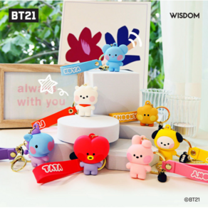 BT21 미니니 피규어 키링, 망, 1개