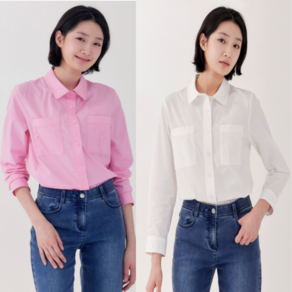 [지센] 여성 면100 투포켓 셔츠(색상2종) LCWSP223