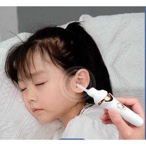 LED 발광 무선 귀청소기 어린이용 자동 흡입 안전한 귀지 제거 휴대용, 1개, 고급형-8종세트