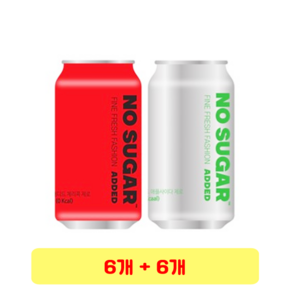 엠탑 노슈가애디드 체리콕 제로 + 애플 사이다 제로, 12개, 350ml