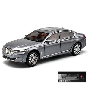 BMW 7시리즈 760Li 원톤 럭셔리 세단 1대24 자동차 미니카 모형 다이캐스트 꿈꾸는다락방, 그레이, 1개