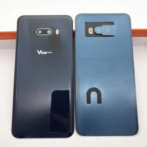 LG V50S ThinQ 카메라 렌즈 배터리 커버 후면 유리 문짝 패널 하우징 케이스 교체 부품, 01 black, 1개