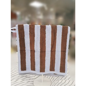 스트라이프 세면타월 40X80cm(BROWN) BG0123020, 1개