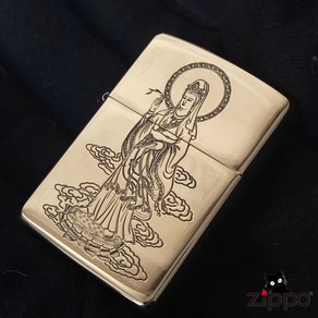 정품 Zippo 라이터 관음보살불교 믿음기도 남성 선물 순수 구리 납부에 장로 보내기