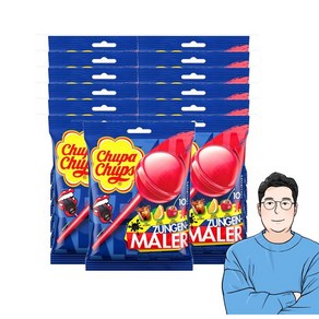 Chupa Chups 츄파춥스 혓바닥 색깔 변하는 사탕 캔디 10개입 120g 12봉지, 12개