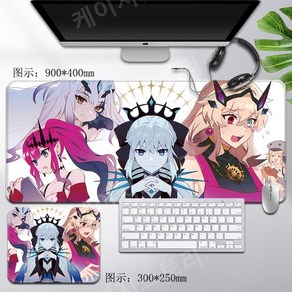 페이트 페그오 FGO 모르간 르 페이 마우스패드 키보드 장패드 다양한 사이즈 두께 3mm, 300x250mm, AO, 1개