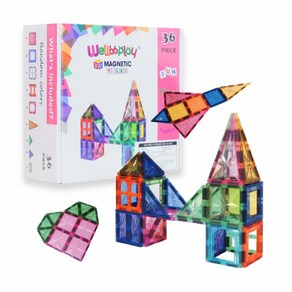 토이토 맥타일즈 자석 블럭 36pcs 66pcs 120pcs 마그네틱 블록 교구 놀이