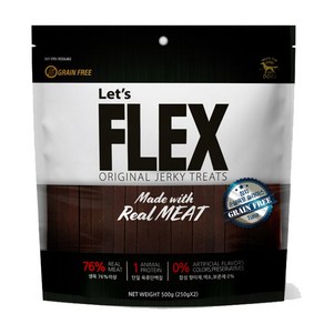 FLEX 그레인프리 져키 500g 참치 순살육포 슬라이스, 1개