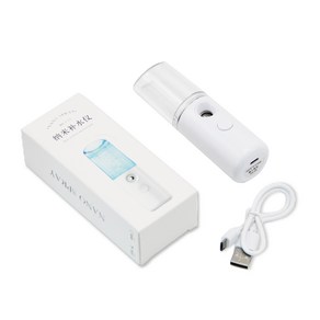 뷰티 나노 페이셜 스티머 미스트 스프레이 모공 수분 장치 USB 충전식, 01 White Colo