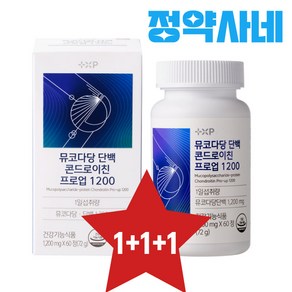 소연골 콘드로이틴 1200 뮤코다당단백 콘드로이친 1200 관절건강기능식품 연골건강기능식품, 3개, 60정