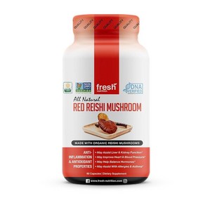 Fesh Nutition 레드 영지 버섯 90정 Red Reishi Mushoom 90 Capsules, 1개, 상세 참조