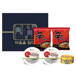 캠핑에딱 라면 참치 햇반 간편식 선물 세트, 12개, 120g