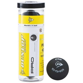 던롭 프로 XX 스쿼시 볼 3구 튜브, Po XX Squash Ball/ 3-Ball Tub, 3 Ball Tube, 1개