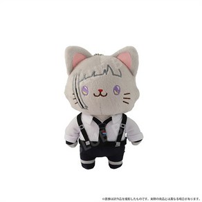 일본 정품 MOVIC 문호스트레이독스 네코누이 안대포함 애니굿즈 봉제인형, 14cm, 아츠시, 1개