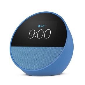 Echo Spot(2024년 발매) - 스마트 알람 클럭 with Alexa 선명한 사운드  오션 블루