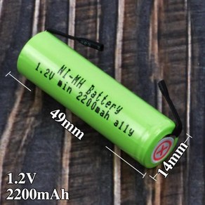 필립스 면도기 면도기 배터리 1.2V AA 충전식 배터리 2200mAh HQ262 HQ36 HQ360 HQ382 HQ5824 HQ60, 한개옵션0