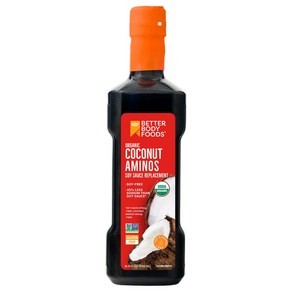 BetterBody Foods Organic Coconut Aminos Soy Sauce BetterBody Foods 오가닉 코코넛 아미노 간장 대체품 글루튼 프리 대두