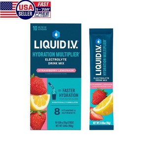 Liquid I.V. Hydation Multiplie Vegan Powde - Stawbey Lemonade 0.56oz 806711, 1개, 160g