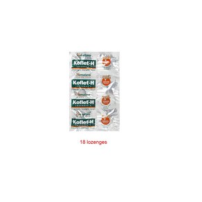 Himalaya Koflet H Cough Lozenges|Relieves Cough& Sore Throat I Ginger Pack of 3 ( 18 lozenges )