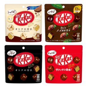[일본 초콜릿] 키켓 킷캣 리틀 밀크&화이트 / 카카오 / 블랙 / 레드 4종, 1. 밀크&화이트, 1개