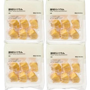 MUJI 무인양품 바움쿠헨 아츠기리 바우무 x 4팩 /일본빵, 4개