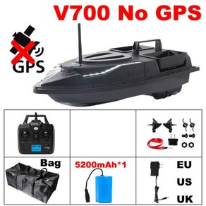 1인용보트 바다낚시보트 고무보트 어군탐지기 어탐기 어신감지기 무선 어군 탐지기 V900 GPS 40 포인트 음파 자동 운전 복귀 15kg V700 RC 미끼 스티어링 라이트 포함, V700 5200 1B Sona