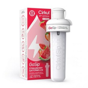 Cikul GoSip 딸기 수박 카트리지 건강음료 리필 6팩, 6개, 20ml