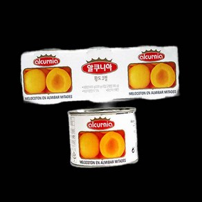 LETEO-알쿠니아 알쿠니아 황도 2절 200g x 3캔 복숭아통조림 Alcunia 피조림, 1g, 1개