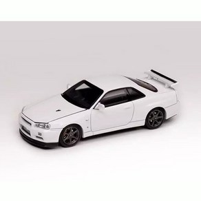 모터헬릭스 1:64 닛산 스카이라인 GT-R R34 V-Spec II 펄 화이트 (후드 오픈)