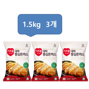 [패밀리푸드] CJ 이츠웰 등심대박돈까스 1.5kg 3개묶음, 3개