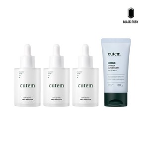 큐템 큐템 세라밤 퍼스트 앰플 50ml x3 + 워터풀 선크림 50ml