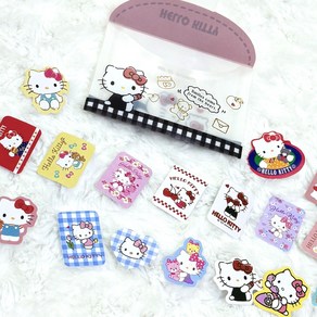 SANRIO 헬로키티 레트로 조각스티커 40pcs (레드) 키티 씰 산리오 스티커