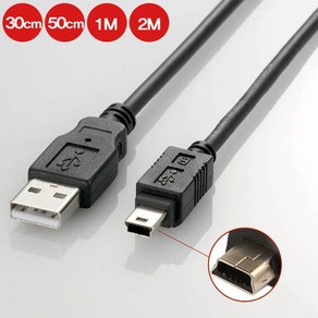 마이크로텍 USB 미니 5핀 케이블 2.0 MINI 5pin 하이패스 디카, 1m, 1개