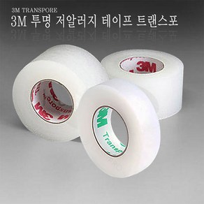 1롤 ) 3M 트랜스포 플라스틱 반창고 1527-0 반창고 쓰리엠 1527 1.25cm 투명 낱개 트랜스포어 의료용 테이프 플라스틱반창고 pvc 투명반창고 1/2인치, 1개