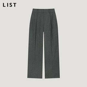 [리스트(LIST)] 원턱 와이드 팬츠_TWWSLO80100_MG