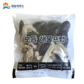 영동씨푸드 모듬해물프랩 400g 손질 냉동 해물모듬 믹스5종 오징어 홍합 새우 게 백합, 1개