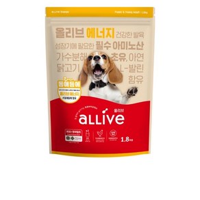 대주펫푸드 올리브 강아지 퍼피 앤 영 어덜트 에너지 사료, 닭, 1.8kg, 2개