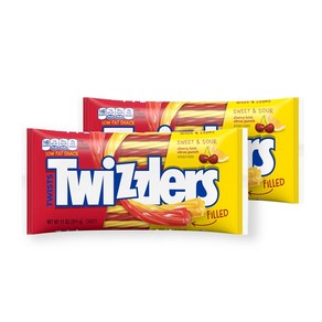 미국 트위즐러 트위스트 스윗 & 사우어 젤리 2개x311g Twizzles Filled Twists Sweet And Sou Licoice Candy 2ct, 311g, 2개